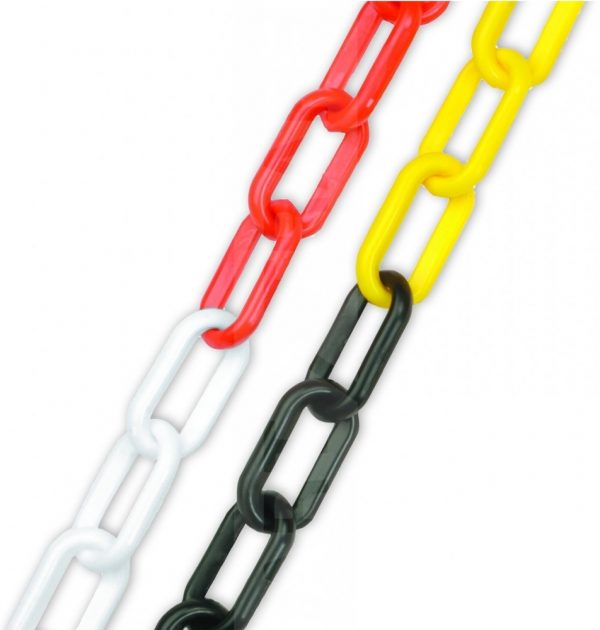 8mm health and safety plastic chain dual colours